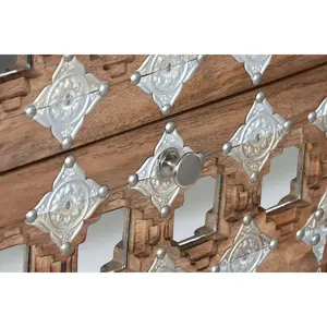 Mango <b>Mirror</b> Chest of <b>Drawers</b> 45cm Broad 35cm Prof 106cm High Natural - Product Image 4