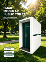 Toilettes publiques mobiles pour usage municipal, système de nettoyage automatique, stérilisation UV-C, installation facile, toilettes intelligentes portables pour un invité, un espace propre