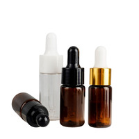 Flacon compte-gouttes de 10 ml pour soins de la peau, mini flacon en plastique transparent ambré, flacon compte-gouttes de 10 ml
