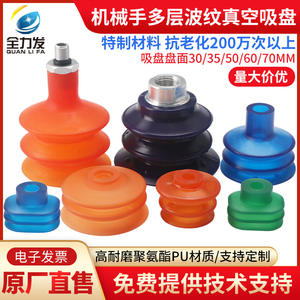 Nouvelles ventouses robotiques industrielles en polyuréthane (PU) robustes et durables, simples/doubles/triples/multicouches, composants pneumatiques - Product Image 3