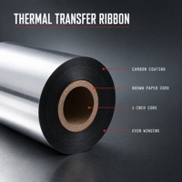 Ruban d'impression thermique en résine NBER 2026 pour codes-barres, largeur 24 mm, pour imprimante d'étiquettes et emballage
