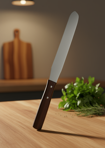 Coltello da pane in acciaio inossidabile 8-9.9 pollici con manico in legno, finitura satinata, per mano destra, coltello da cucina resistente - Product Image 2