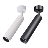 Spot LED COB sur rail, encastré ou en saillie, à tube long, en aluminium noir et blanc, rotatif, pour intérieur, maison et commerce