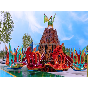 Equipo de parque de atracciones para interiores de 24p Material de metal y acero de fibra de vidrio de dinosaurio de autocontrol a la venta - Product Image 1