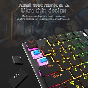 Factory Wholesale RGB Altra Slim Real Mechanical Keyboard Aluminum Top Cover + ABS Bottom Case Double Injection Keycaps