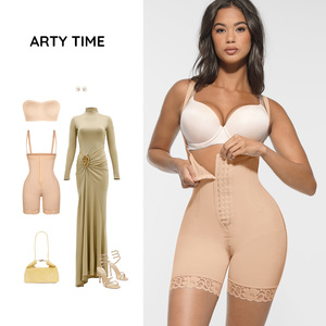 Hexin Venta al por mayor personalizado Gaine Ventre Plat Control de barriga corsé de alta compresión Fajas Body Shapers para mujeres - Product Image 4