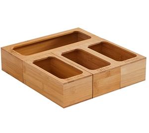 Plastic Hands Free Baggy Rack Ziplock Food Grocery Good Bag Organizer Holder Reusable Wooden Baggie Storage Holder For Bag