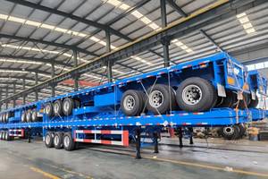 Remolque de Plataforma Plana de 2 Ejes/3 Ejes y 12.5 m, Semirremolque de Plataforma para Contenedores de 20 Pies/40 Pies - Product Image 5