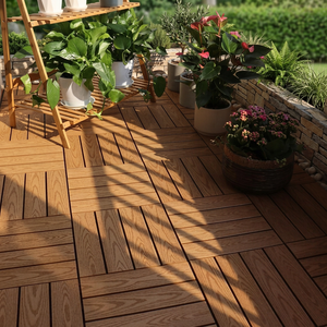 Rooftop Terrace Interlocking <b>Decking</b> Tiles Weatherproof Removable Floating WPC Floor Tiles - Product Image 5