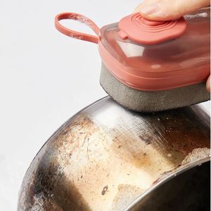 Utensilios de Limpieza para el Hogar, Cepillo para Platos de Cocina con Dispensador de Jabón Líquido, en Recipiente de Plástico - Product Image 4