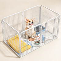 Grand enclos métallique pour chien, clôture robuste pour chiot, enclos d'exercice pliable pour usage intérieur et extérieur