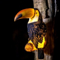 Décoration de Noël extérieure personnalisable en FRP, certifiée IP65, pour la rue, le jardin, motif animal 3D lumineux, toucan lumineux
