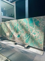Идеальная каменная плитка из натурального мрамора Imperial River Green Elegant для отелей: премиум-класс, современный дизайн, для кухонных столешниц и стен ванных комнат, полированная.