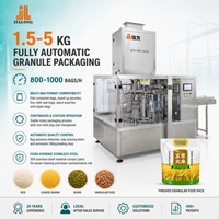 Machine d'emballage automatique de sachets préformés pour céréales grossières 5kg 10kg 25kg, entièrement automatique avec pesage, remplissage et thermoscellage