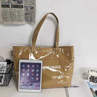Sac fourre-tout transparent en PVC pour l'été, sac à main de plage transparent effet gelée, sac de shopping étanche grande capacité, sac de plage