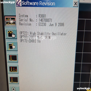Advantest R3681: Analizador de Señales, 20Hz - 32Ghz, con Opciones Adicionales 22 68 72, AS-IS (0071) - Product Image 2