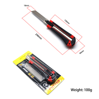 Couteau à papier de sécurité de 18 mm de largeur, couteau utilitaire miniature portable robuste, outils à main, couteau utilitaire à verrouillage automatique