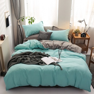Juego de Ropa de Cama de 4 Piezas, Color Amarillo Sólido, 1 Sábana Plana, 1 Funda Nórdica, 2 <span class=keywords><strong>Fundas</strong></span> de Almohada - Product Image 4