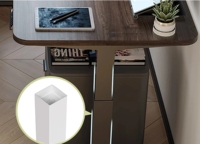 Coin de bureau électrique en bois massif avec finition noyer, hauteur réglable pour la maison et le bureau, design moderne