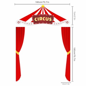 Tela de Fondo Estereoscópica para Fiesta de Carnaval de Circo, Decoración de Ambiente, Tela Colgante, Arcos de Fotografía de Carnaval - Product Image 6