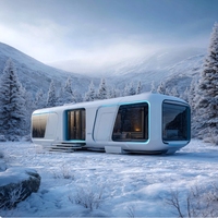 Meilleur prix pour une maison capsule préfabriquée en acier imperméable avec panneau solaire pour les applications hôtelières, de gymnastique et de restauration