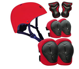 7 में 1 सेट स्केटबोर्ड या स्कूटर या साइकिल हेलमेट घुटने और कोहनी के खेल सुरक्षात्मक गियर सेट - Product Image 4