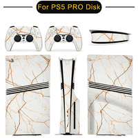 Autocollants complets pour manettes et console PS5 Pro Edition Disque – Film de protection en vinyle sans bulles, protection intégrale