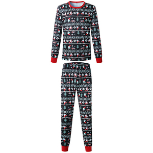 Ropa de Navidad estampada para <span class=keywords><strong>padres</strong></span> e hijos, Conjunto de pijama de 2 piezas a juego - Product Image 5