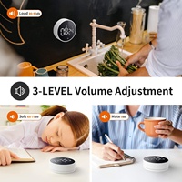 Timer Dapur Digital Magnetik dengan Layar LED, Volume dan Kecerahan Dapat Diatur, Plastik, Baterai AAA, Ramah Lingkungan, Mudah Digunakan