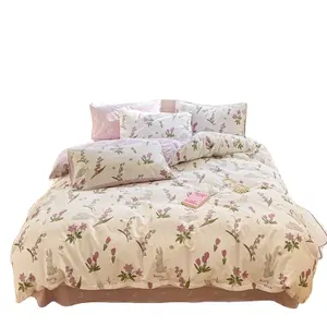 Cover Pillow Case 4 Pcs Queen Size Designer Comforter Sets Quilt Set Bedding