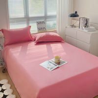 Drap-housse uni en microfibre brossée de qualité supérieure, respirant et infroissable, pour hôtels et usage domestique (vente en gros)