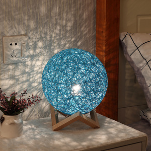 Fujiqiu luce notturna lampada da tavolo USB a luce stella in stile nordico luna moderna per camera da letto decorazione comodino alimentato a batteria - Product Image 1