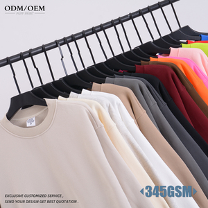 Sudadera con Capucha Oversize de Forro Polar para Hombre, Personalizada, 345G GSM, de Invierno, con Hombros Caídos, Lisa, OEM para Sudadera - Product Image 2