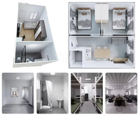 Maison préfabriquée de luxe ZhongChen, conteneur de 20 pieds, maison modulaire moderne, structure en acier personnalisable, villa en conteneur