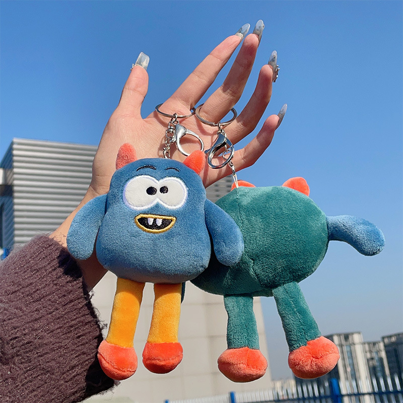 Cartoon Funny Big Eyes Little Monster Plush Toy Pendant
