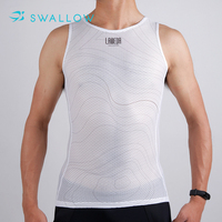 SWALLOW Sous-vêtement de base respirant et léger pour homme, sans couture, personnalisable ODM/OEM, sans manches, pour le cyclisme, avec tissu à mailles larges