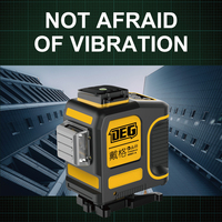 Niveau laser auto-nivelant DEGLASERS industriel unique avec capteur électronique de nivellement, faisceau rouge super lumineux 120mW, grand format pour le bricolage