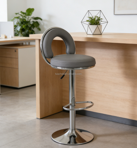 Tabourets <span class=keywords><strong>de</strong></span> bar durables en gros avec base électroplaquée, structure stable, coussin large, 2 pièces/carton, pour <span class=keywords><strong>cuisine</strong></span> - Product Image 1