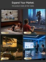 Proyector Portátil 5G WiFi Android 9, 1850ANSI Lúmenes, Altavoces Estéreo Duales, Compatible con 4K, Resolución Nativa 1080P, para Cine en Casa y Exteriores