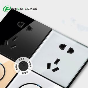 Interruptor LED de Punto de Luz de 86 Tipos, Dos Tres Enchufes, Un Enchufe Abierto de Cinco Agujeros, Interruptor de Pared Inteligente Oculto PARA EL Hogar y Hotel, Vidrio Templado - Product Image 3