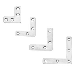 Plaque <span class=keywords><strong>de</strong></span> jonction en L en acier inoxydable, <span class=keywords><strong>support</strong></span> d'angle à 90 degrés pour système <span class=keywords><strong>de</strong></span> profilés 2020 3030 4040 - Product Image 4