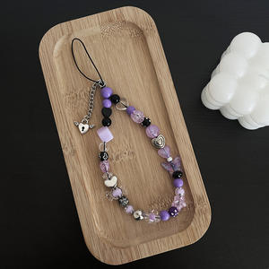 Чехол для мобильного телефона, ремешок, сумка-брелок, аксессуары для телефона, подвеска, Милая цепочка с бабочкой, вышитая бисером - Product Image 2