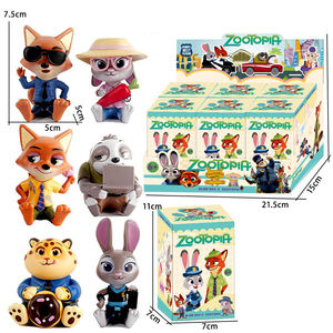 Set de Figuras Sorpresa de Zootopia con 6 Personajes en Posiciones Sentadas, Colección Encantadora, Adorno de Zootopia, Lindo Juguete de Anime - Product Image 1