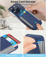 Funda Magnética Flexible para Teléfono 12 con Banda Elástica, Tarjetero y Cartera de Cuero PU
