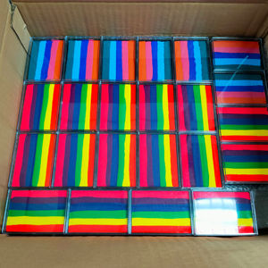 Pintura facial profesional activada por agua, pintura de pastel dividida de arcoíris, pintura facial para el cuerpo - Product Image 1