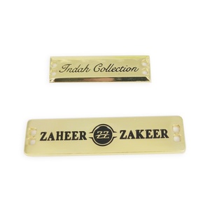Custom Metal logo Engraving <b>Sewing</b> Brand Name Clothing Label Plate Metal Label Tag - Product Image 5