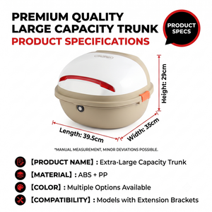 Caja de Almacenamiento para Casco de Motocicleta Personalizada de 35L, Impermeable, ABS PP, Maletero Trasero para Motocicleta Eléctrica, con Cerradura, Ajuste Universal - Product Image 5