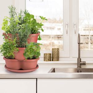 <span class=keywords><strong>Jardinière</strong></span> verticale Jardinières de jardin empilables <span class=keywords><strong>Jardinière</strong></span> de fleurs et de légumes d'herbes de fraises avec roues et outils amovibles - Product Image 5