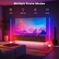 Lampe de sol intelligente RGB à LED, activée par le son, pour salle de jeux, chambre à coucher, coin, lumière rythmique musicale