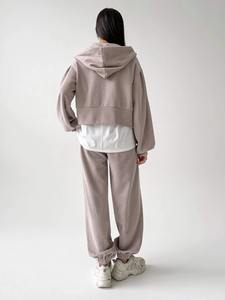 Survêtements d'hiver pour hommes, coupe ajustée, tricotés, 100% coton, séchage rapide, imprimés par transfert thermique, style décontracté, fusion sans couture, détection par aiguille - Product Image 3